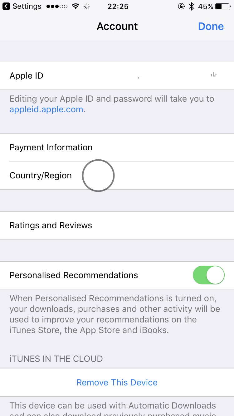 Change App Store country on your Apple iPhone i.e. from uk to austrailia