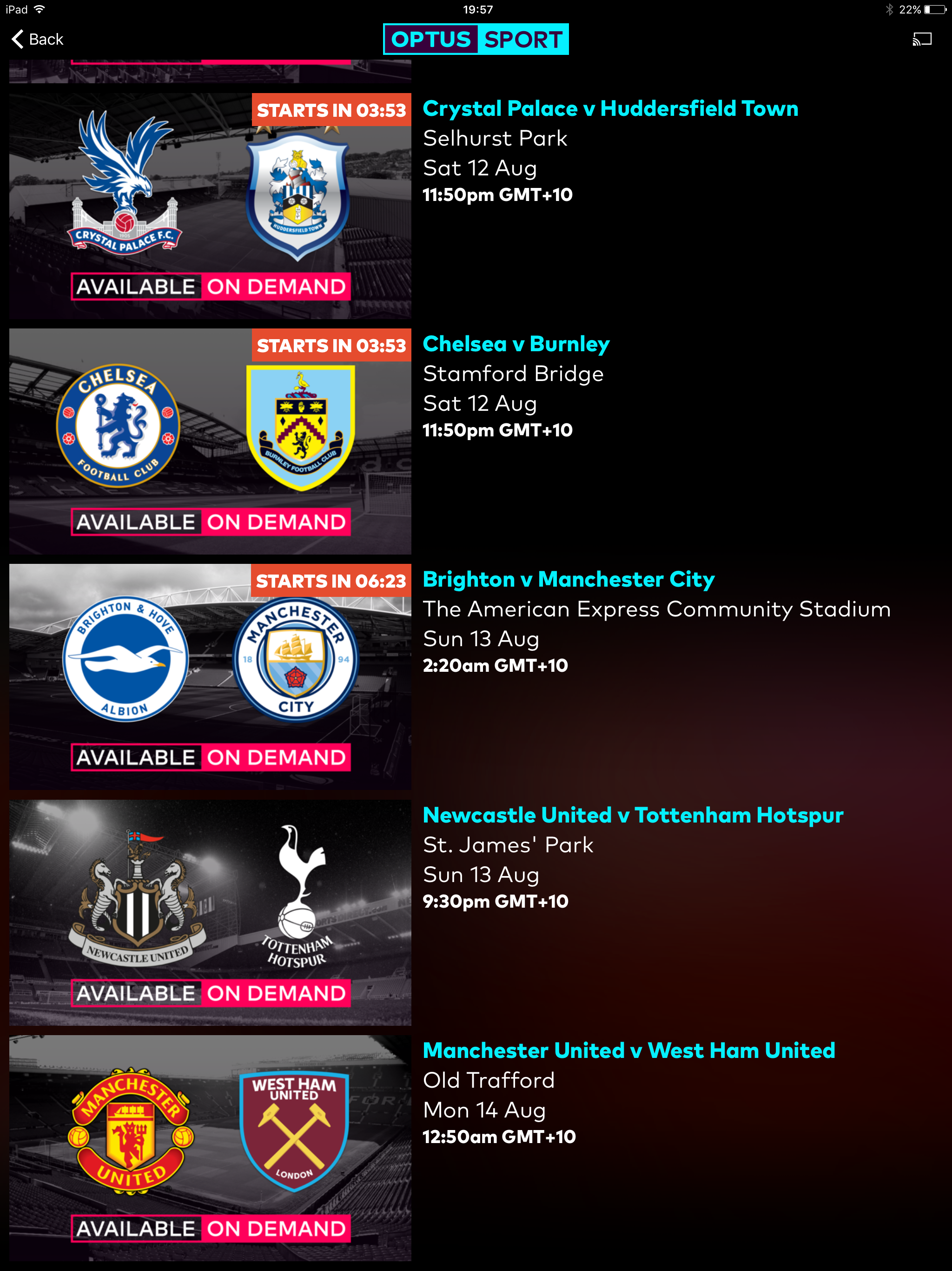 Watch EPL in Australia 